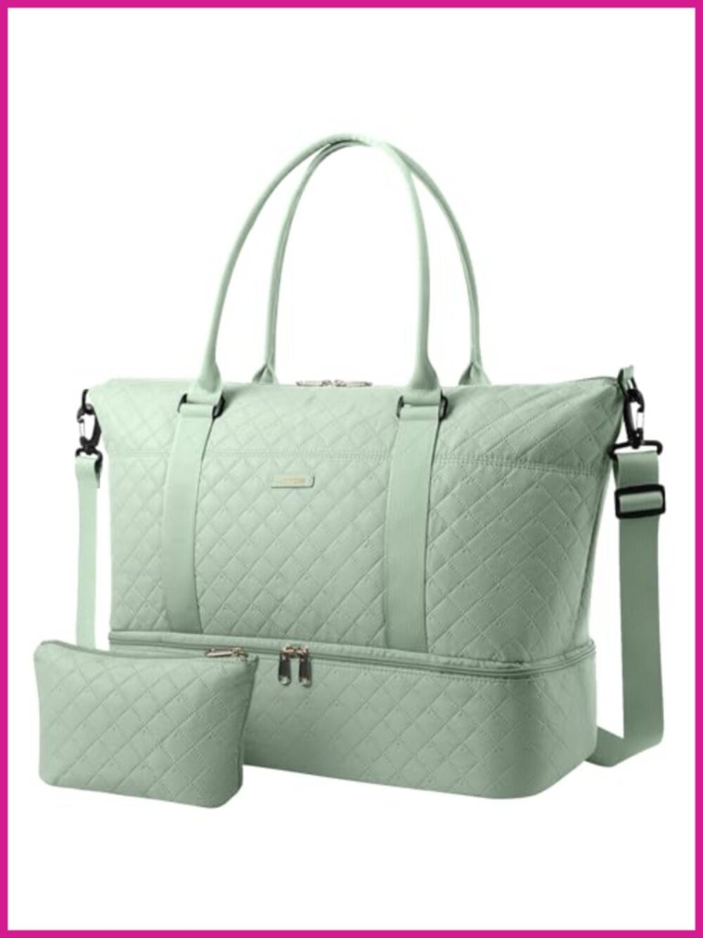 Travel Duffel Bag Weekender Carry On Gym Tote with Shoe Compartment